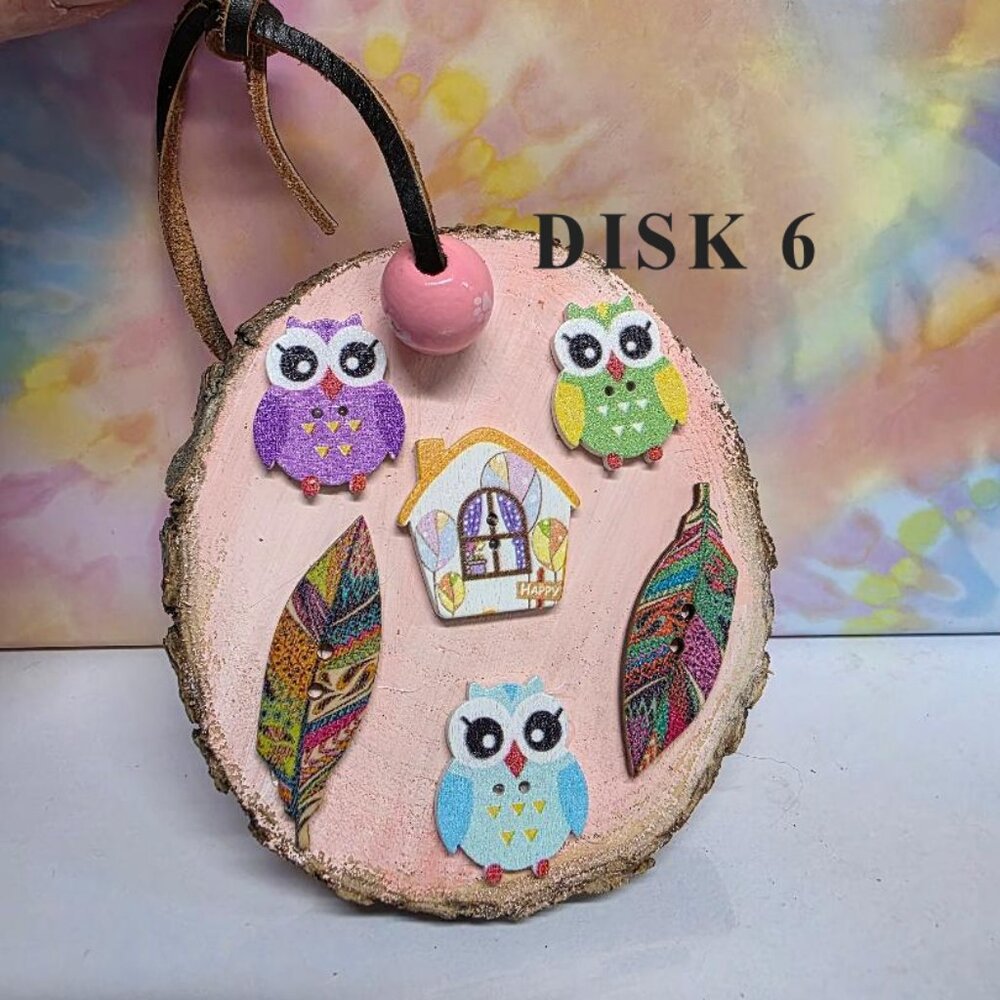 Hand Crafted Natural Wood Slices with Themes (1)